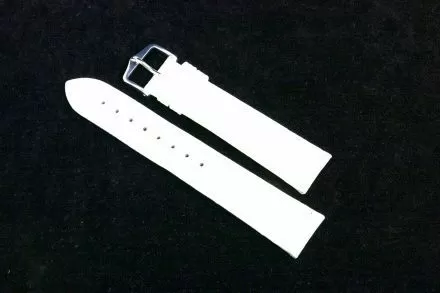 Biały pasek skórzany 20 mm HIRSCH Duke 01028001-2-20 (L)