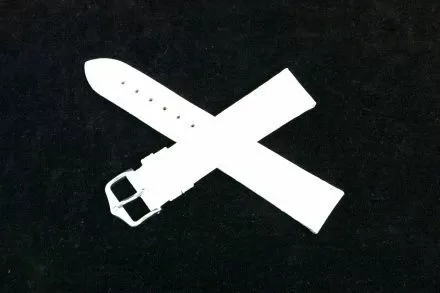 Biały pasek skórzany 20 mm HIRSCH Duke 01028001-2-20 (L)