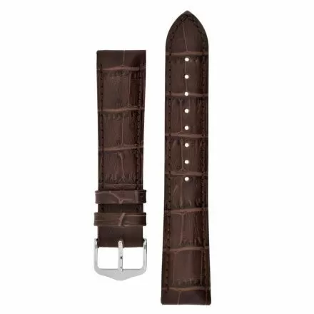 Brązowy pasek skórzany 22 mm HIRSCH Duke 01028010-2-22 (L)