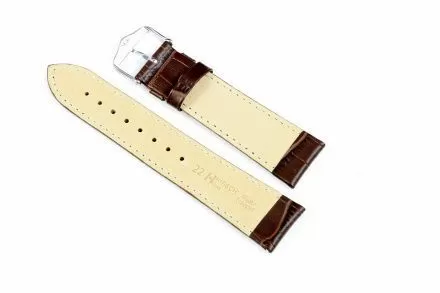 Brązowy pasek skórzany 22 mm HIRSCH Duke 01028010-2-22 (L)