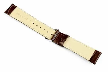 Brązowy pasek skórzany 22 mm HIRSCH Duke 01028010-2-22 (L)