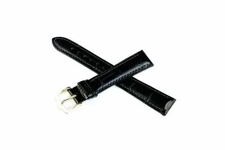 Czarny pasek skórzany 16 mm HIRSCH Duke 01028050-1-16 (L)