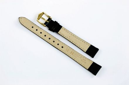 Czarny pasek skórzany 19 mm HIRSCH Duke 01028050-1-19 (L)