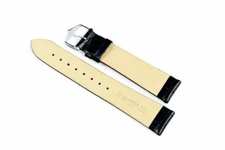 Czarny pasek skórzany 18 mm HIRSCH Duke 01028050-2-18 (L)