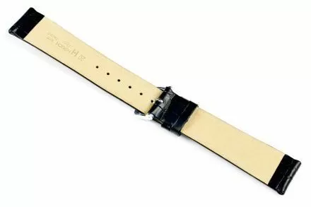 Czarny pasek skórzany 18 mm HIRSCH Duke 01028050-2-18 (L)