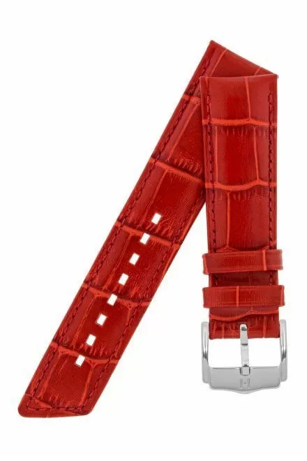 Czerwony pasek Skórzany 18 mm HIRSCH Princess NQR 02628120-2-18 (M)
