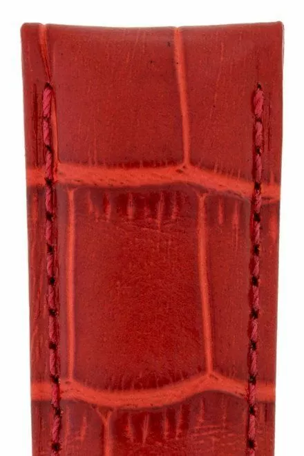 Czerwony pasek Skórzany 18 mm HIRSCH Princess NQR 02628120-2-18 (M)