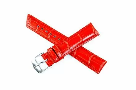 Czerwony pasek Skórzany 18 mm HIRSCH Princess NQR 02628120-2-18 (M)