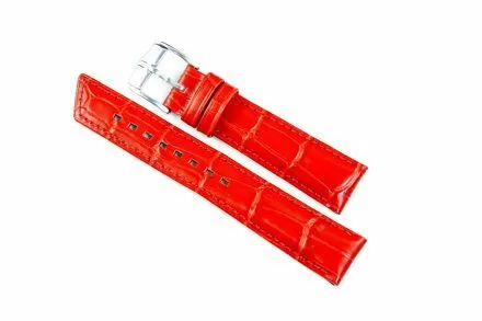 Czerwony pasek Skórzany 18 mm HIRSCH Princess NQR 02628120-2-18 (M)