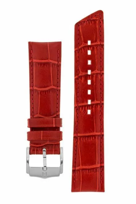 Czerwony pasek Skórzany 18 mm HIRSCH Princess NQR 02628120-2-18 (M)