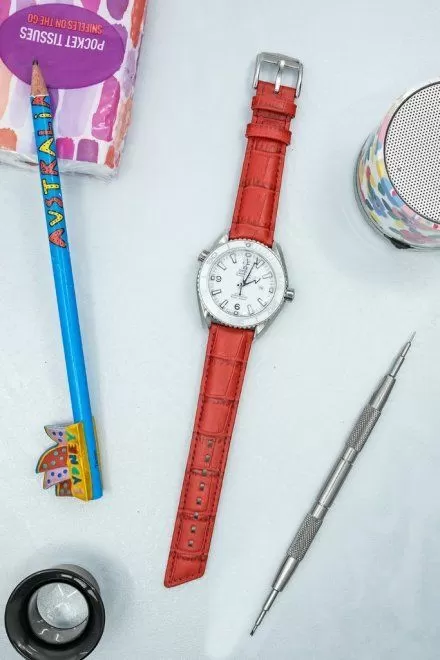 Czerwony pasek Skórzany 18 mm HIRSCH Princess NQR 02628120-2-18 (M)