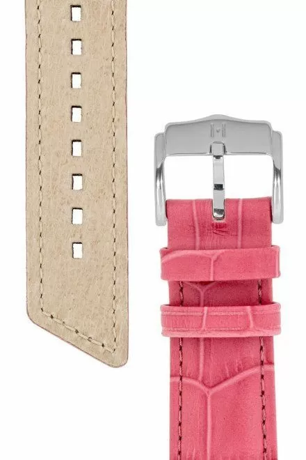 Różowy pasek Skórzany 18mm HIRSCH Princess NQR 02628125-2-18 (M)