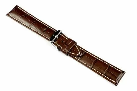 Brązowy pasek skórzany 24 mm HIRSCH Modena 10302810-2-24 (L)
