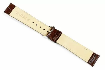Brązowy pasek skórzany 24 mm HIRSCH Modena 10302810-2-24 (L)