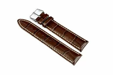 Brązowy pasek skórzany 24 mm HIRSCH Modena 10302810-2-24 (L)