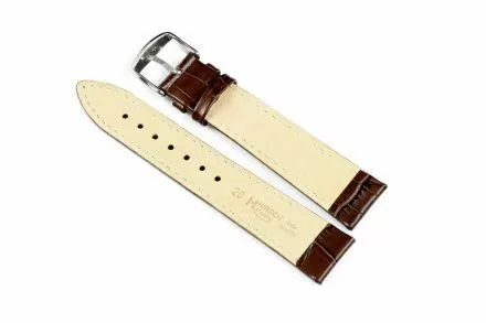 Brązowy pasek skórzany 24 mm HIRSCH Modena 10302810-2-24 (L)