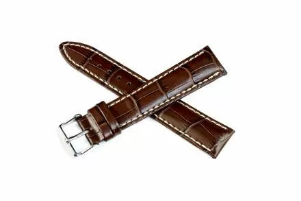 Brązowy pasek skórzany 24 mm HIRSCH Modena 10302810-2-24 (L)