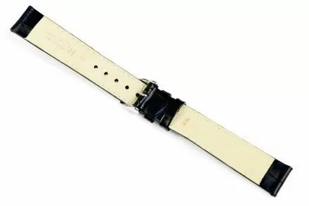 Czarny pasek skórzany 18 mm HIRSCH Modena 10302850-2-18 (L)