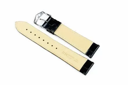 Czarny pasek skórzany 20 mm HIRSCH Modena 10302850-2-20 (L)