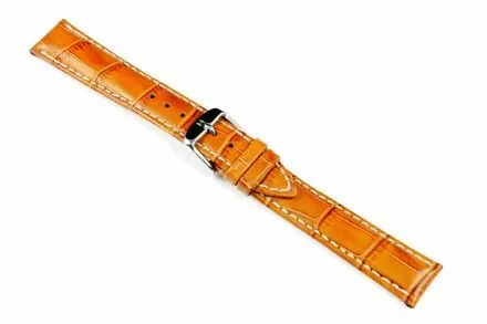 Miodowo-brązowy pasek skórzany 18 mm HIRSCH Modena 10302875-2-18 (L)