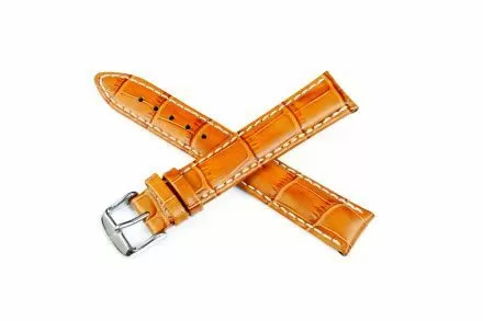 Miodowo-brązowy pasek skórzany 18 mm HIRSCH Modena 10302875-2-18 (L)