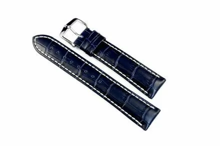 Niebieski pasek skórzany 24 mm HIRSCH Modena 10302880-2-24 (L)