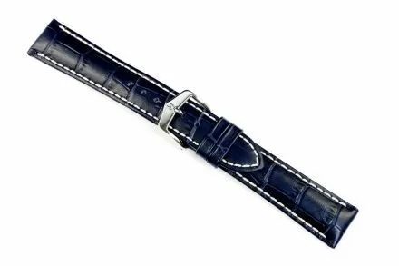 Niebieski pasek skórzany 24 mm HIRSCH Modena 10302880-2-24 (L)