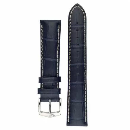 Niebieski pasek skórzany 24 mm HIRSCH Modena 10302880-2-24 (L)