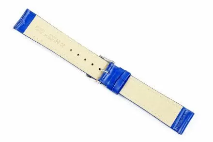 Błękitny pasek skórzany 20 mm HIRSCH Modena 10302885-2-20 (L)