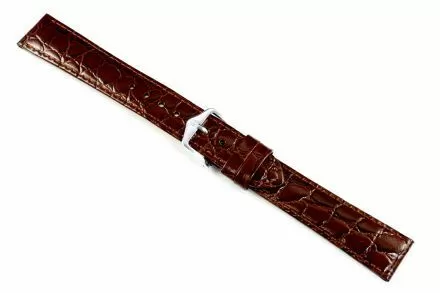 Brązowy pasek skórzany 18 mm HIRSCH Crocograin 12322810-2-18 (L)