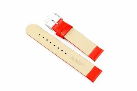 Czerwony pasek skórzany 18 mm HIRSCH Scandic 17852020-2-18 (M)