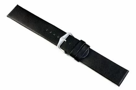 Czarny pasek skórzany 20 mm HIRSCH Scandic 17872050-2-20 (L)