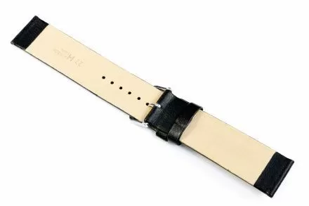 Czarny pasek skórzany 22 mm HIRSCH Scandic 17872050-2-22 (L)