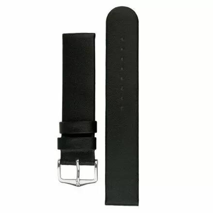 Czarny pasek skórzany 22 mm HIRSCH Scandic 17872050-2-22 (L)