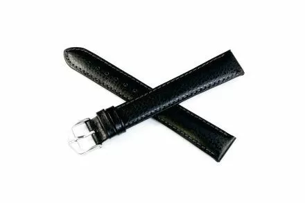 Czarny pasek skórzany 18 mm HIRSCH Kansas 01502250-2-18 (XL)