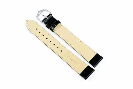 Czarny pasek skórzany 18 mm HIRSCH Kansas 01502250-2-18 (XL)