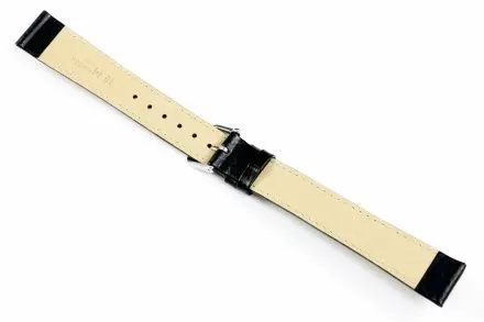 Czarny pasek skórzany 18 mm HIRSCH Kansas 01502250-2-18 (XL)