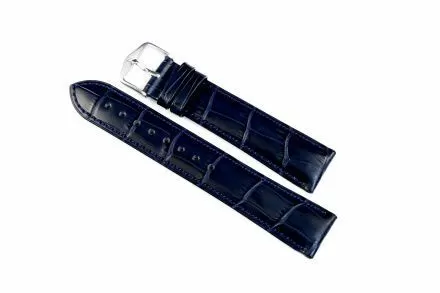 Niebieski pasek skórzany 22 mm HIRSCH Duke 01028080-2-22 (L)