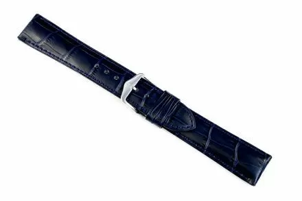 Niebieski pasek skórzany 22 mm HIRSCH Duke 01028080-2-22 (L)