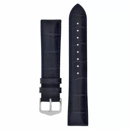Niebieski pasek skórzany 22 mm HIRSCH Duke 01028080-2-22 (L)