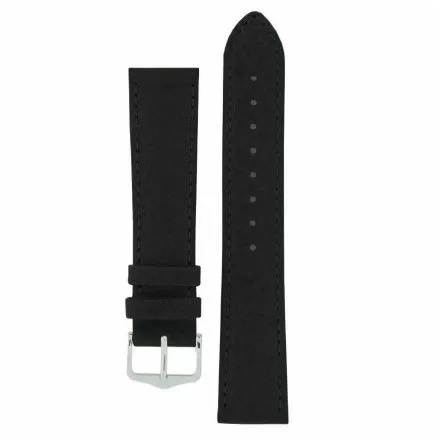 Czarny pasek skórzany 16 mm HIRSCH Kansas 01502050-2-16 (L)
