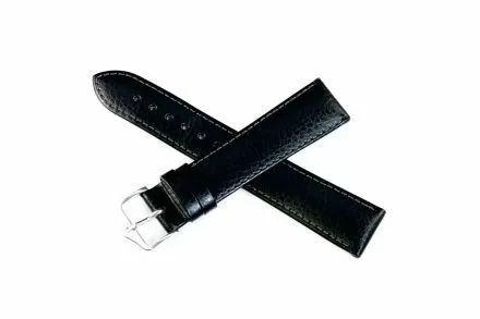Czarny pasek skórzany 16 mm HIRSCH Kansas 01502050-2-16 (L)