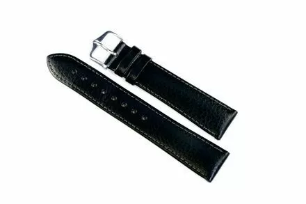 Czarny pasek skórzany 16 mm HIRSCH Kansas 01502050-2-16 (L)