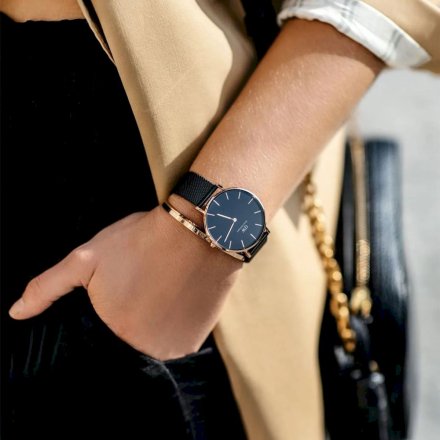 Zegarek Daniel Wellington Petite 32 Ashfield czarno-złoty z bransoletką DW00100201