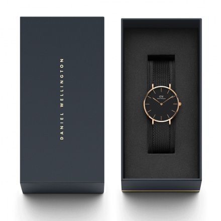 Zegarek Daniel Wellington Petite 32 Ashfield czarno-złoty z bransoletką DW00100201