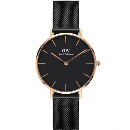 Zegarek Daniel Wellington Petite 32 Ashfield czarno-złoty z bransoletką DW00100201