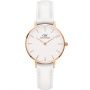 Zegarek Daniel Wellington Petite Bondi 28 różowe złoto z białym paskiem DW00100249