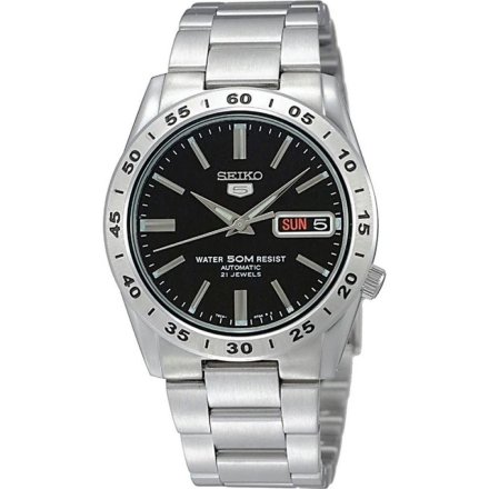 Zegarek Seiko 5 Automatic SNKE01K1 srebrny czarna tarcza