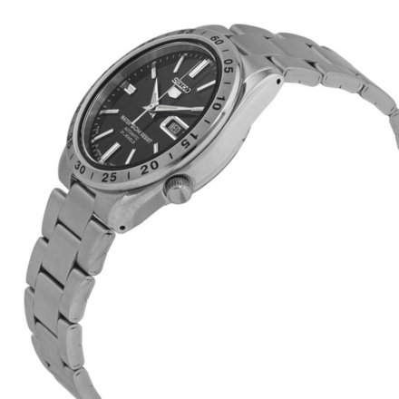Zegarek Seiko 5 Automatic SNKE01K1 srebrny czarna tarcza