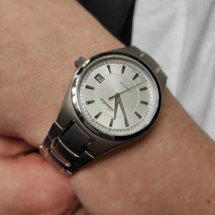 Srebrny szwajcarski zegarek męski Adriatica na bransolecie A1236.5113Q